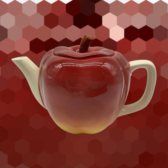 Otagiri Apple Ceramic Teapot, Vintage Made in Japan Collectible Drinkware - Picture 4 of 15
